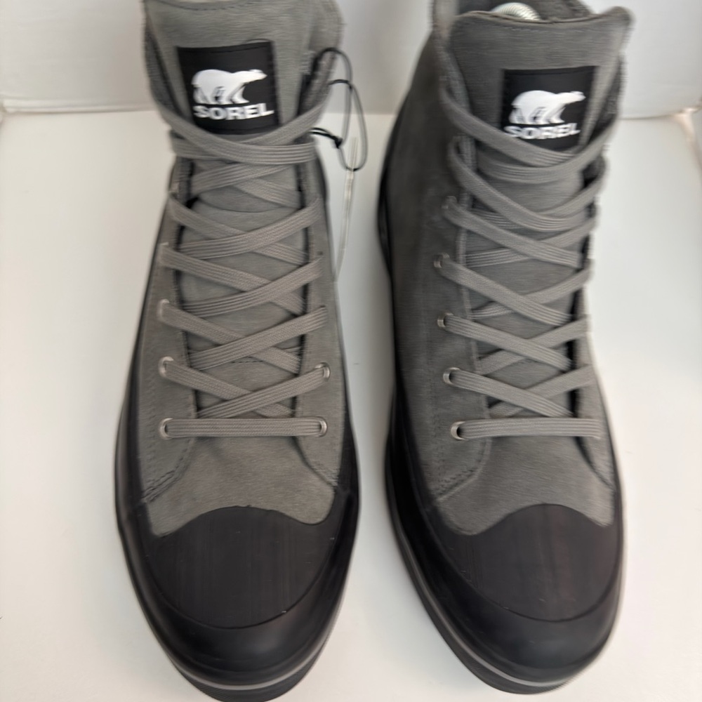 Sorel Boots Cheyanne Metro II High Top Sneakers Waterproof Insulated Grey Black - Picture 3 of 9